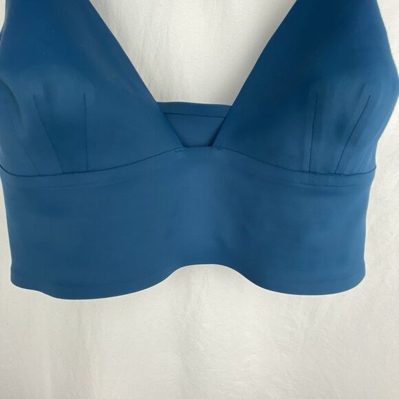 Free People Intimately Womens Size L Exotic Aqua Sage Longline Bralette Stretch - Picture 3 of 9